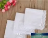 Mouchoir fin en dentelle blanche pour femme, cadeaux de mariage, décoration de fête, serviettes en tissu uni, blanc, mouchoir DIY, 2525cm9957273