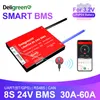 умный BMS 3.2V 18650 умный BMS 8S 24V 30A 40A 60A Bluetooth 485 к USB устройства NTC UART программного обеспечения togther Батарея LiFePO4 BMS