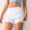 Running shorts kvinnor tillbaka blixtlås pocket mesh andningsbar ladie flicka kort solid sömlös träning yoga korta gym shorts sportkläder1972721