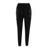 Women Ladies Tracksuit Cold Shouder Tops High talia Bandaż Modne Spodnie 2PCS SET SALUGE Zużycie swobodnie 3196621