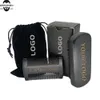 MOQ 100 pcs Black Beard Kit OEM ODM Custom LOGO Hair Beards Care Tools Combs & Brush in Gift Box and Velvet Bag with Customized LOGOs