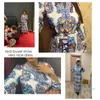 البيع الساخن Getspring Women Dress Summer Maxi Dress Print Chiffon Dresses v Neck Long Sleeve Longer Split Bohemia Boho Floral Plus Free