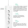 FreeshippingWiFi Smart Power Strip Prise UE intelligente Prises électriques USB Minuterie sans fil Contrôle indépendant à distance par Google Home Alexa