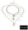 Colliers avec pendentif en forme de pièce de monnaie en or multicouche pour femmes, ras du cou superposé, bijoux de fête bohème pour femmes et filles