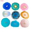 Agate Silicone Mold Epoxy Resin Mögel Stor oregelbunden koppfack Vågformad Coaster Smycken gör hantverk Matkvalitet DIY Forms DBC BH3881