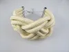 Mode tricoté corde néon Bracelet pour fille femmes à la main corde arc-en-ciel Bracelet chanceux amitié Bracelet avec carte