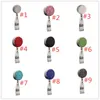 Bling Diamond Diamond Badge Reel 9 Colori Rhinestone Retractable Pull Badge Reel ID Supporto badge con forniture per ufficio clip