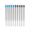 Påfyllningar 10st Metal Ballpoint Pen Blue Red Black Ink Medium Roller Ball Penns Refill för Parker School Office Stationery Supplies308380243