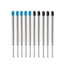 Refills 10pcs Metal Ballpoint Pen Blue Red Black Ink Medium Roller Ball Pens Refill For Parker School Office Stationery Supplies