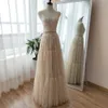 2021 Sexy Tulle Boho Beach Wedding Dresses A Line Lace Country Puffy Bridal Gowns Floor Length Backless Plunging V Neck Bohemian Bride Dress