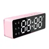 Fashion Wireless Bluetooth Speakers MP3 Alarm Clock Smartphone LED 1400mAh V5.0 Stereo Home Audio Bass Indoor Bluetooth Speaker