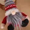 Ornamento di Natale Peluche lavorato a maglia Babbo Natale senza volto Bambola Albero di Natale Appeso a parete Ciondolo Decorazioni per le vacanze Decorazioni per l'albero del regalo CYZ2821