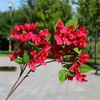 Fake Bougainvillea av god kvalitet (3Stem/bit) 34,64 "Längdsimuleringstriangelblomma för bröllopshem Dekorativa konstgjorda blommor