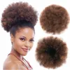 8 pouces Puff Afro Curly Chignon Drawstring Ponytail Court Afro Kinky Poney queue clip en synthétique sur l'Afrique Chignon postiches pour les femmes