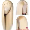 #613 Blonde Full Lace Human Hair Wigs 613 Blonde Lace Frontal Human Hair Wigs Brazilian Virgin Straight Hair Transparent Lace Frontal Wigs