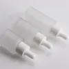 30ml Glass Bottle Flat Shoulder Frosted Clear Amber Glass Round Essential Oil Serum Bottle With Glass Dropper Packing Bottles GGA3637-2