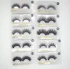 10 stilar 3d mink hår falsk ögonfransmink hår falska ögonfransar Naturlig förlängning Fake Eyelashes återanvändbar DHL Gratis frakt