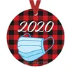 2020 masque ornement bricolage bonhomme de neige pendentif arbre de noël pendentif décoration de noël cadeau de noël ornement nouveau YI87