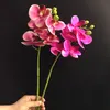 Pu Phalaenopsis Gerçek Touch Butterfly Orkide Sahte Orkide 5 Renk Düğün Dekorasyonu için Yapay Orkide Çiçeği Toptan