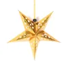 ديكورات عيد الميلاد جوفاء النجمة القمر ليزر خماسي شنق الحديقة منزل فندق شجرة الشرفة الشرفة معلقة ديكور