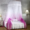 Dôme à trois portes suspendu princesse moustiquaire bébé lit tente lits ronds auvent dentelle moustiquaire pour lit double filles chambre Decor2440