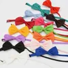 Justerbar husdjurshund Bow Tie Dog Tie Collar Flower Accessories Decoration Supplies Pure Color Bowknot Nathtie Grooming Supplies LX2938