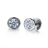 Stud FATE LOVE Boucle d'oreille pour hommes Couleur Argent Acier inoxydable Garçon Mâle Boucles d'oreilles Charms Bijoux de mode Blanc Black49770577206719