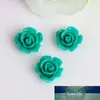 100/lot Mixed colors 10mm plastic rose flower DIY beads flat resin cabochon with paillette craft