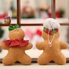 1pc Decorazioni per l'albero di Natale Gingerbread Man Ornament Piccola bambola di peluche Ciondolo appeso Regalo per bambini Capodanno Decorazioni per la casa di Natale