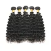 10a Grad Peruvian Deep Wave Virgin Human Hair Buntlar 5PCS 500g LOT Obehandlat Remy Human Hair Extension Skär från en Donor Naturlig färg