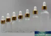 Hele matte e vloeibare cosmetische essentiële oliën glazen flessen 5 ml100 ml hervulbare lege fles met pipetdruppelaar en goud C9315617