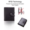 RFID CAD держатель мужчина кошелька винтажные кожа короткие кошельки сумки для сумочки кошельки для монеты карман магии вверх вален Walet Drop220U