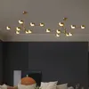 Lampes en cuivre nordiques lampes en cuivre de salon haut de gamme minimalistes modernes lumière lustre de salle à manger de chambre à coucher de luxe