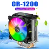 Jonsbo CR1200 2 Heat Pipe Tower Refroidisseur de processeur RGB 3Pin Ventilateurs de refroidissement Dissipateur thermique 9cm Couleur Ventilateur de lumière douce PU Refroidisseur Streamer Effect1