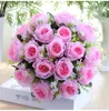 Buquê de flores de casamento com 18 cabeças, acessórios de casamento, pequeno buquê de noiva, rosas de seda, casamento para damas de honra, decoração 8667458