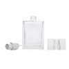 30 ml 50 ml tomma glas parfymflaskor grossist Square Spray Atomizer påfyllningsbar flaska doftfodral med resestorlek LX3336