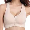 TOPPIC Fitness Dames Yoga Shirt Zipper Women Brassiere Sport Top Quick Dry Bra Push Up Sport Shirt Running Fitness