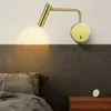 Topoch Swing Arm Wall Lights with Plug in Cord Lamp EU/US Industrial Spotlight for Living Room Bedroom Switch On-Off Warm White 3000K Reading Fixtures