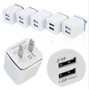 Hohe Qualität 5V 2,1 + 1A Doppel USB AC Reise US Wand Ladegerät Stecker Dual Ladegerät Für Samsung Galaxy HTC Smartphone Adapter DHL Kostenloser Versand