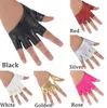 Fashion Half Finger Fingerless PU Leather Gloves Ladys Driving Show Pole Dance Mittens for Women Men Free Shipping