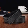 Business Belt Mens Belt Fashion Men äkta läder svarta bälten Kvinnor Big Gold Buckle Smooth Womens Classic Casual Ceinture med Box N7001