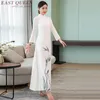 Vestido Cheongsam branco do Vietnã Estilo chinês Ao Dai Vietnã Vestido tradicional Qipao Robe Vestuário Ao Dai TA1752287u