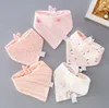 The latest 45X35CM size towel, 1 pack = 5 pieces, baby triangle children cartoon bib towels, comfortable and safe