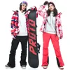 Skiing Jackets Ski Jacket And Pants Women Suit Warm Waterproof Windproof Outdoor Snowboarding Sets Fleece Female Coats