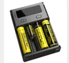 Nitecore – chargeur universel Intellicharger I4 authentique, sortie maximale 1500mAh pour batterie 18650 18350 26650 10440 14500