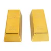 Fake Gold Bar Golden Creative Bullion Door Stop Paperweigh Simulation Table Decor Deluxe Gate Stopper Propys Toy Office Gift