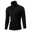 2020 High Quality Warm Turtleneck Sweater Men Fashion Solid Knitted Mens Sweaters Casual Slim Pullover Male Double Collar Tops