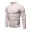 2020 Novos Homens Sexy Slim Fit Turtleneck Sweater Masculino Outono Outono Cor Sólida Manga Longa Pescoço Alto Camisola De Malha Pullovers