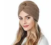 Knit Muçulmano Caps Bohemia Turbante Cashmere Cross Envoltório Cabeça Chapéu Indiano de Lã De Tricô Hijab bonnet Turbante Turbante Pronto para usar