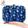 Purple Luxury Crystal Women Evening Bags Clutch Party Purse Ladies Wedding Bridal Diamond Beading Handbag 2020 New1